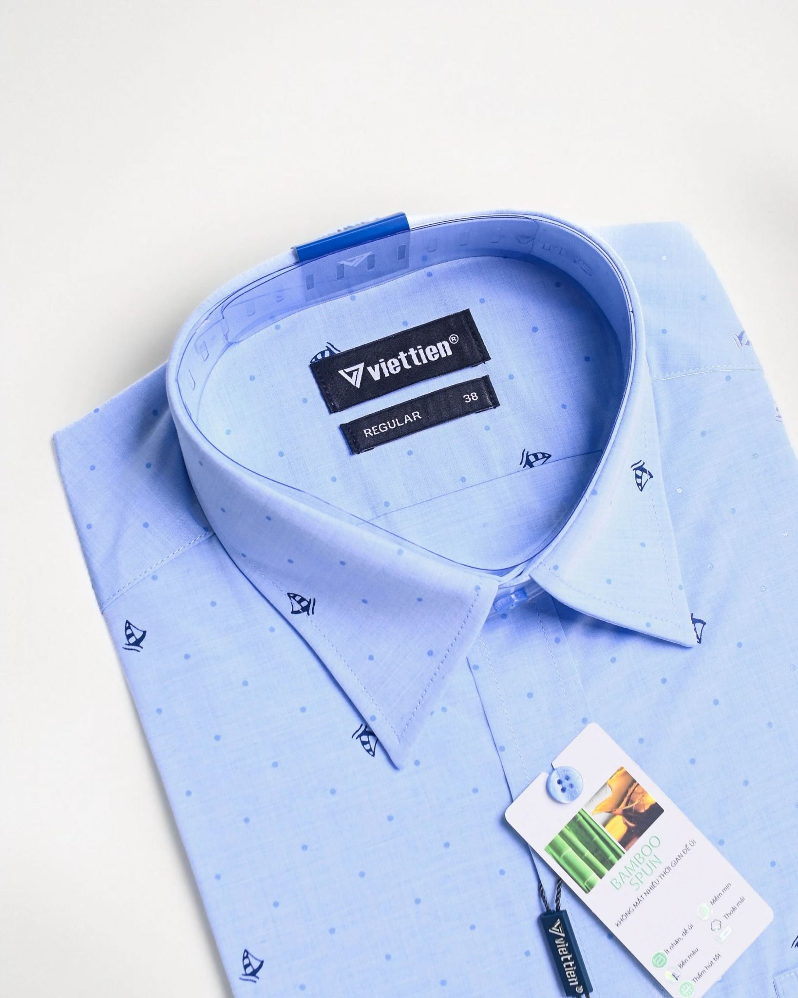  Áo sơ mi nam Việt Tiến tay dài 