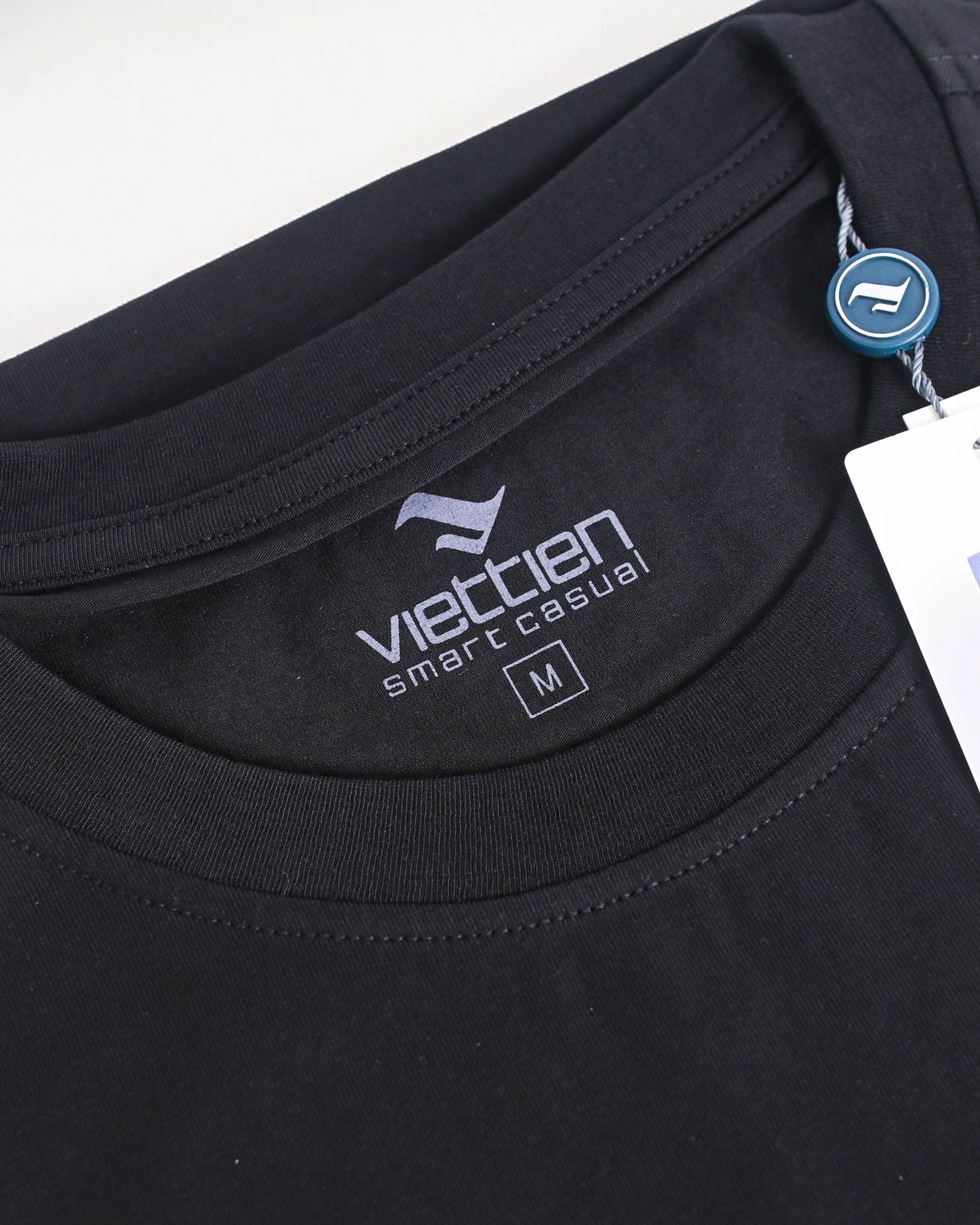  Áo thun nam Viettien(Xanh đen-M) 