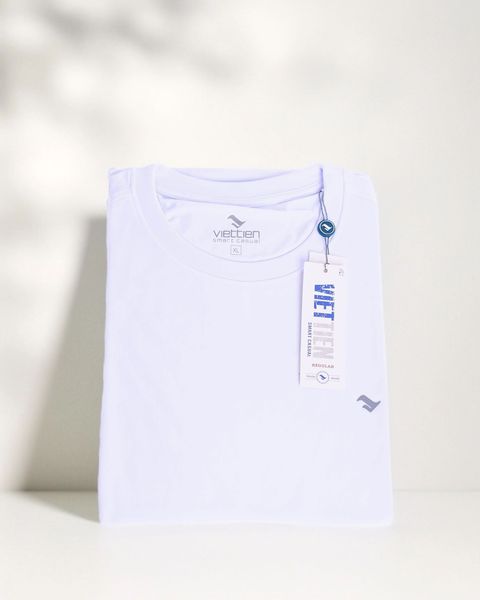  Áo thun nam Viettien(Trắng-XL) 