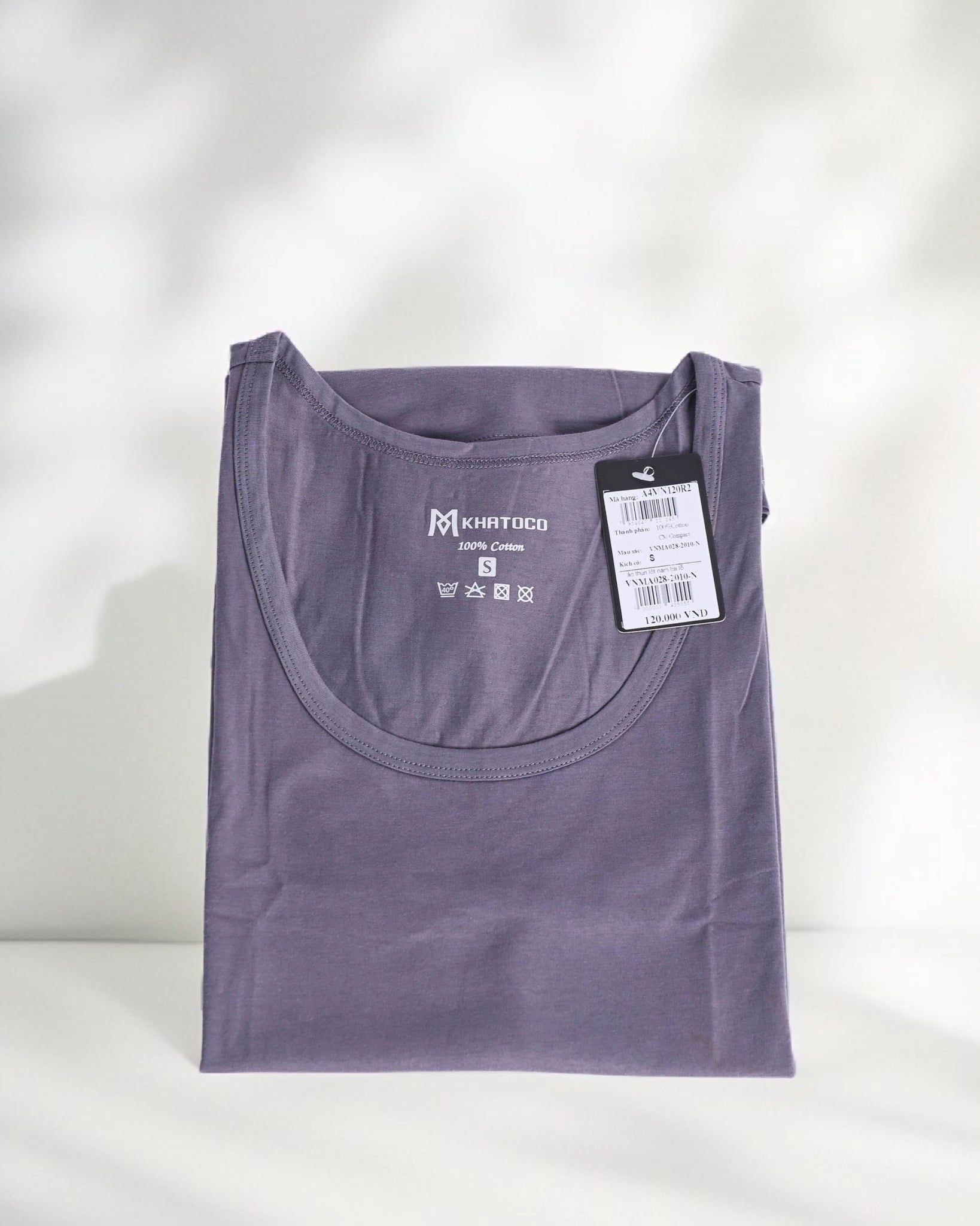  Áo ba lỗ nam sale off- xám đậm 