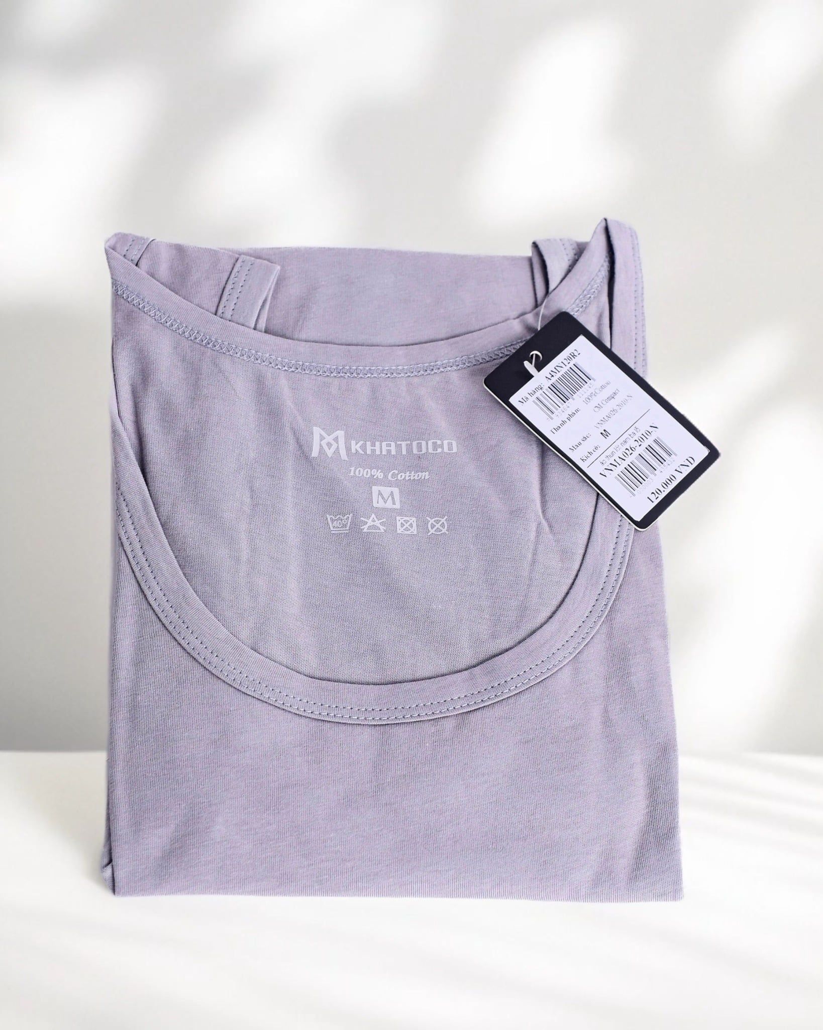  Áo ba lỗ nam sale off- xám nhạt 