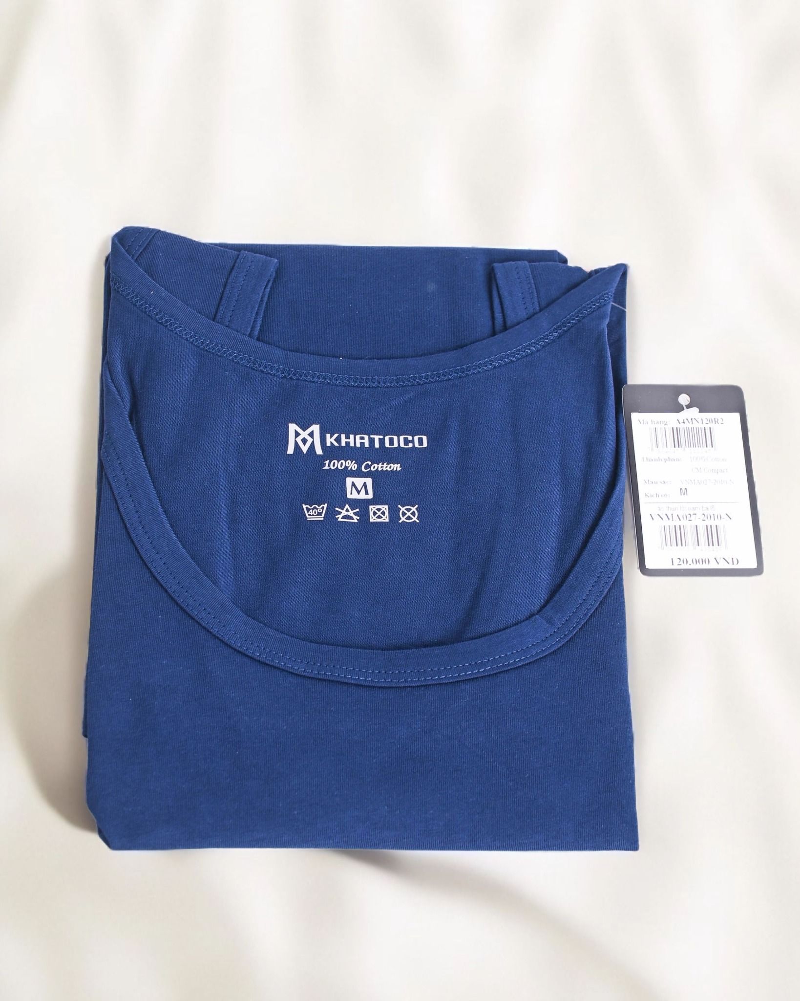  Áo ba lỗ nam sale off-Xanh navy 