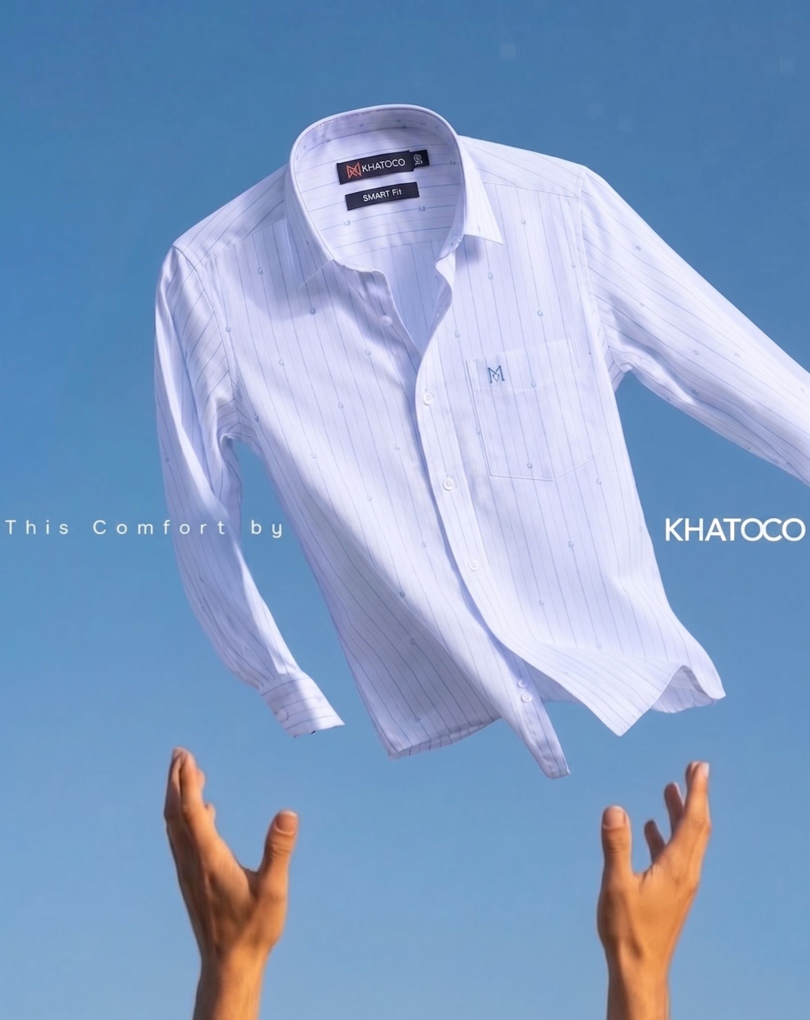  Áo sơ mi Khatoco tay dài (M,L,) 