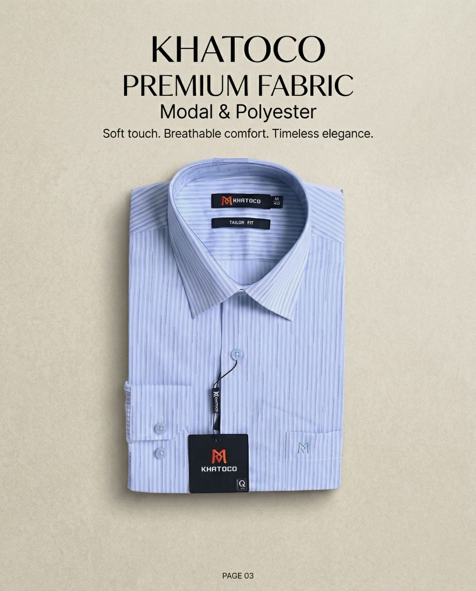  Áo sơ mi nam tay dài Khatoco (M-2XL) 