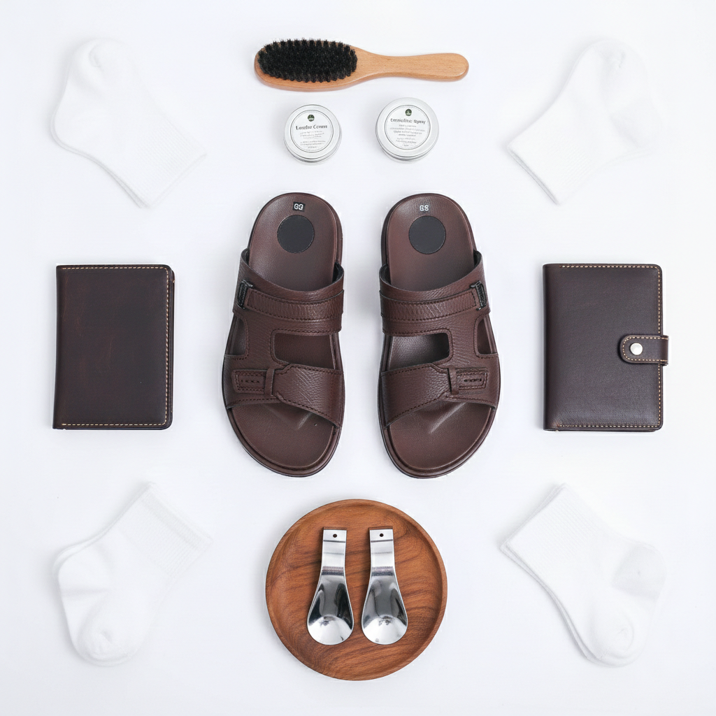  Dép da quai ngang nam (39-43) 