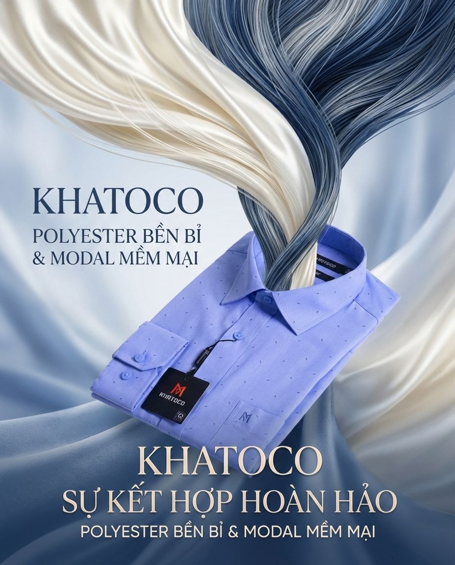  Áo sơ mi nam Khatoco tay dài(M-2XL) 