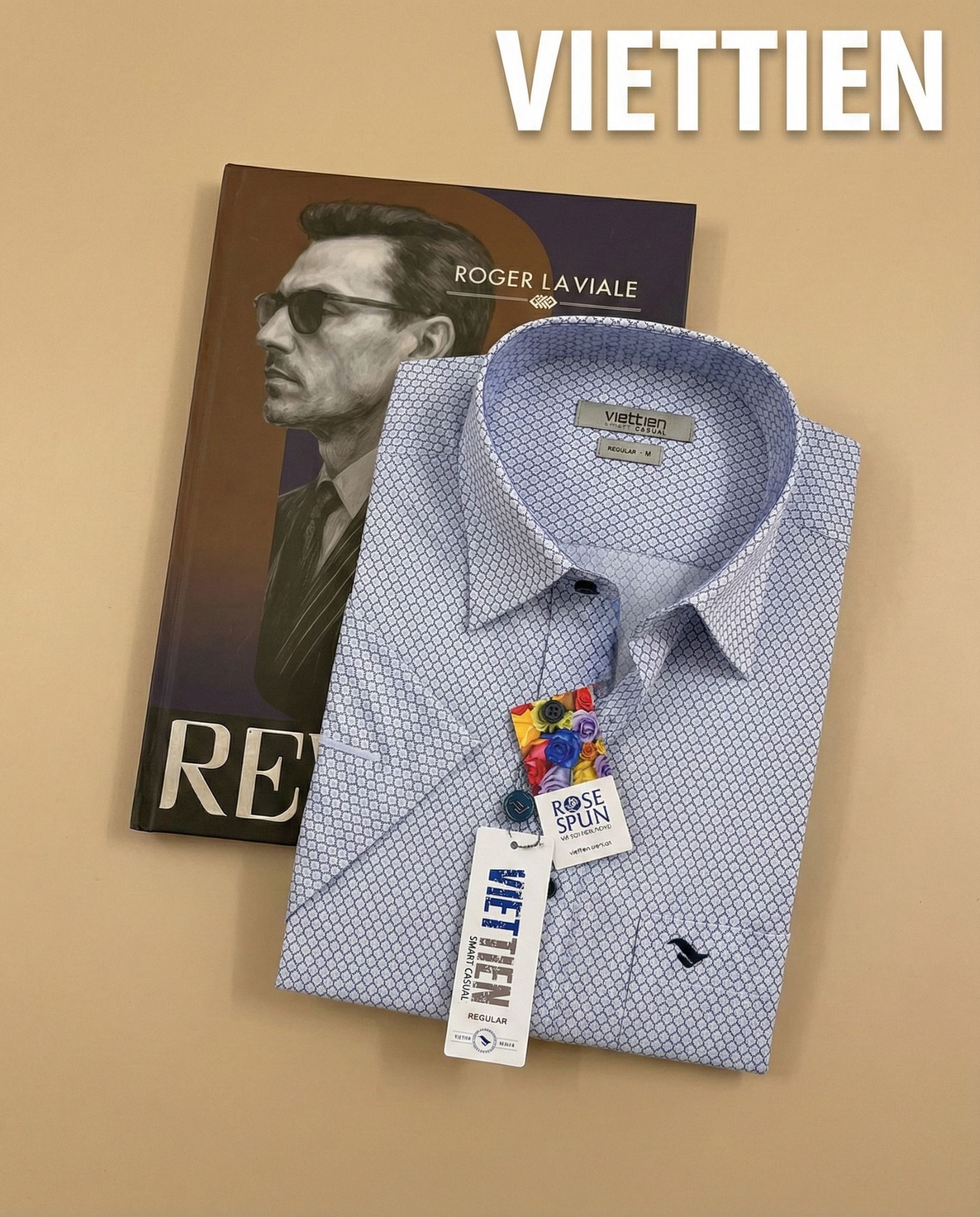  Áo sơ mi tay ngắn Việt Tiến (M-XL) 