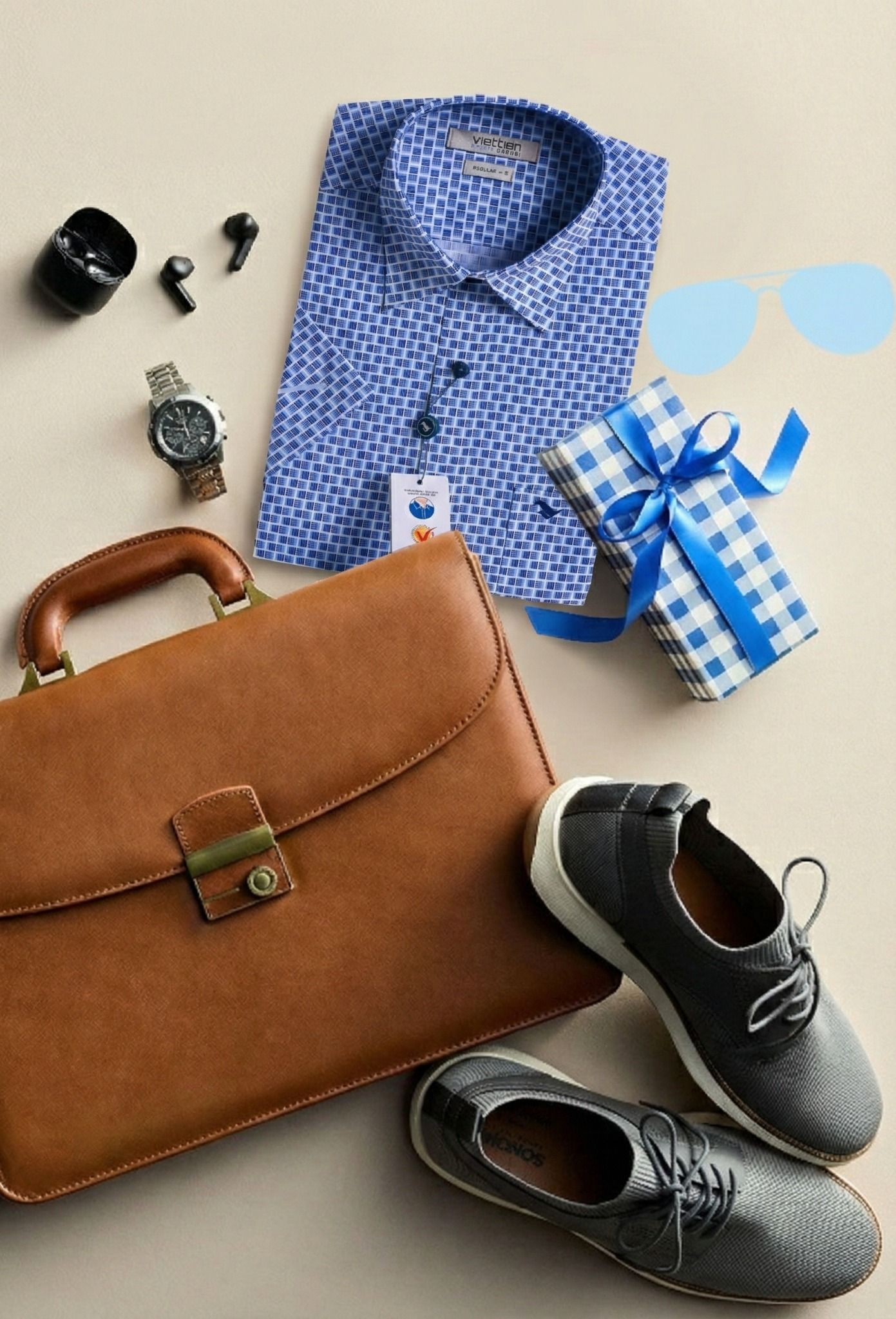  Áo sơ mi Việt Tiến tay ngắn (S-XL) 