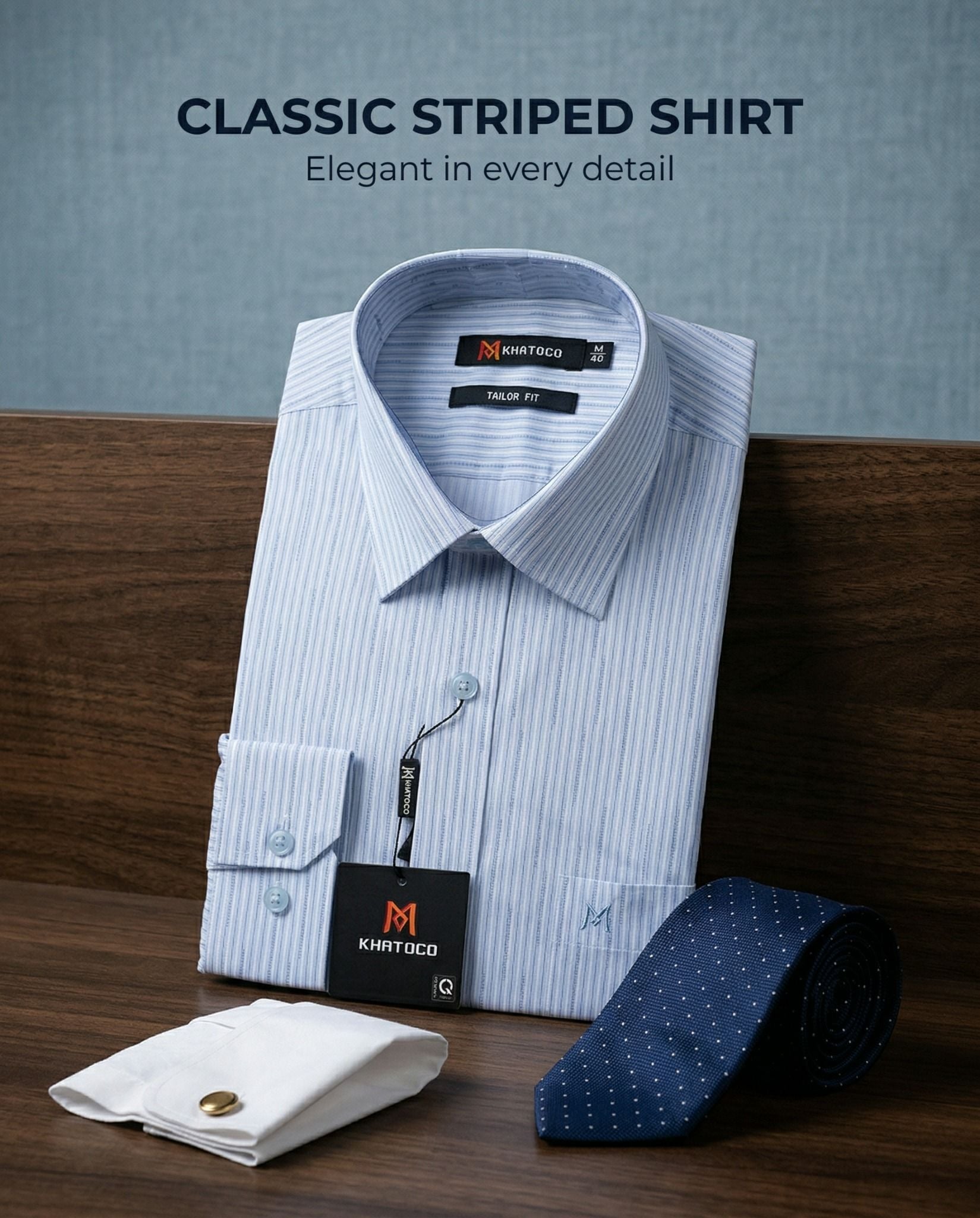  Áo sơ mi nam tay dài Khatoco (M-2XL) 