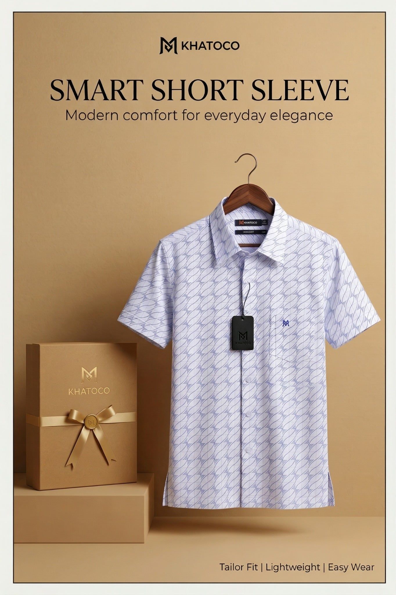  Áo sơ mi tay ngắn Khatoco Sale 30% (S,M) 