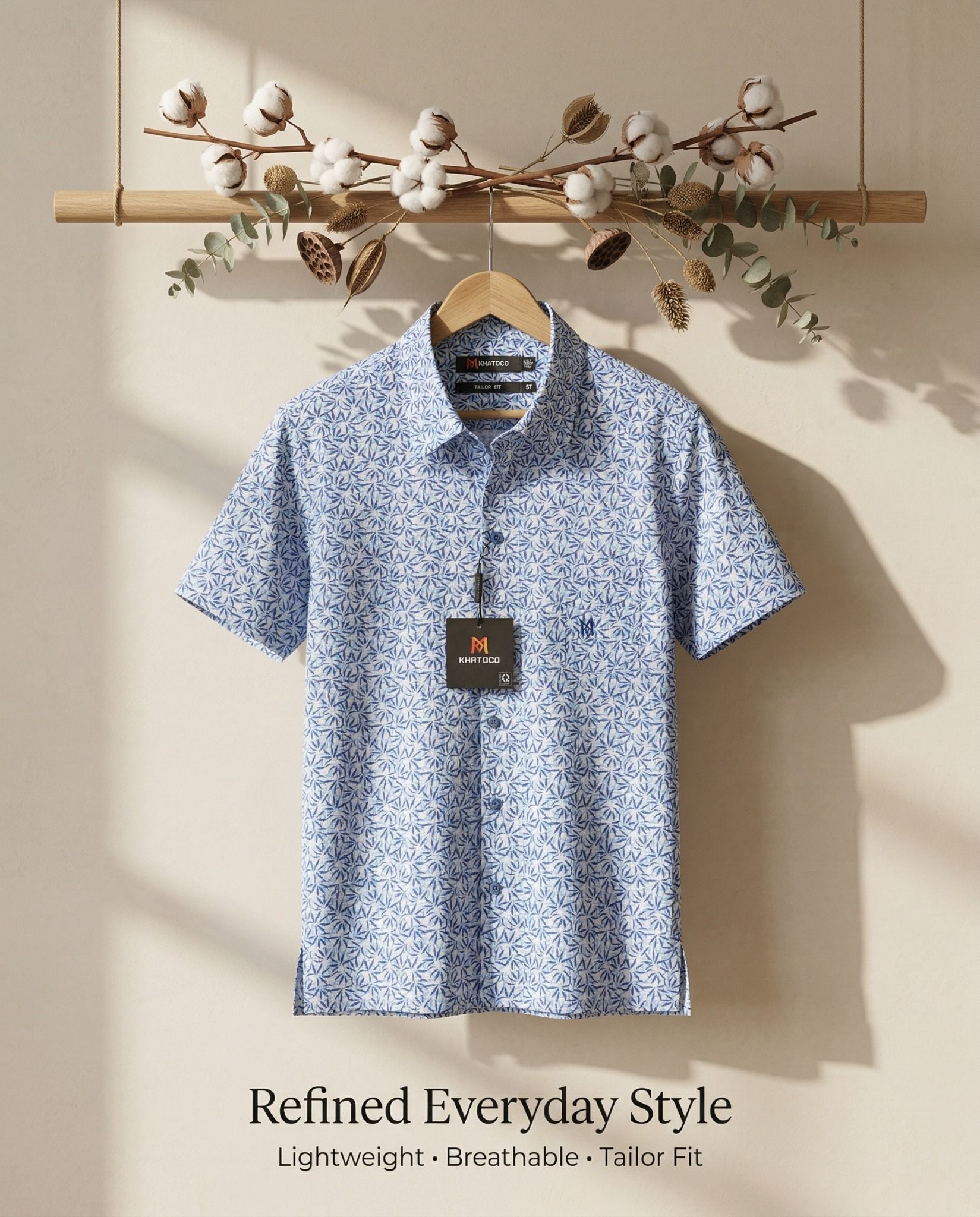  Áo sơ mi tay ngắn Khatoco Sale 430k giá tem (538k) (S-2XL) 