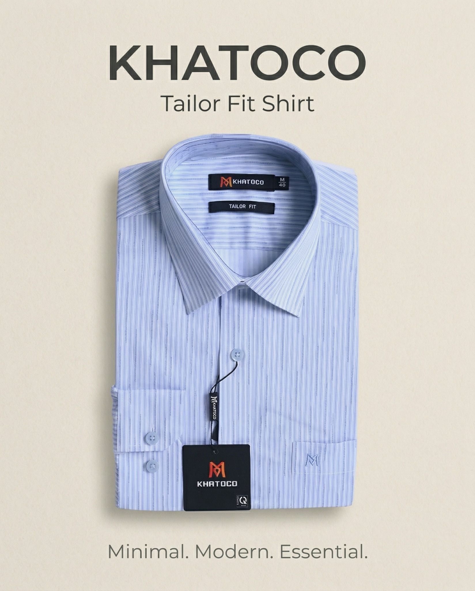  Áo sơ mi nam tay dài Khatoco (M-2XL) 