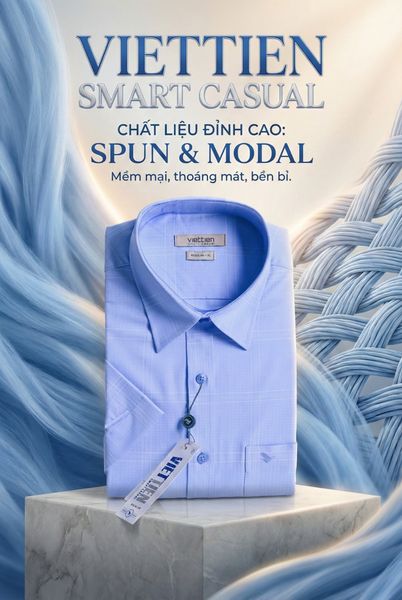  Áo sơ mi tay ngắn Việt Tiến (S-2Xl) 