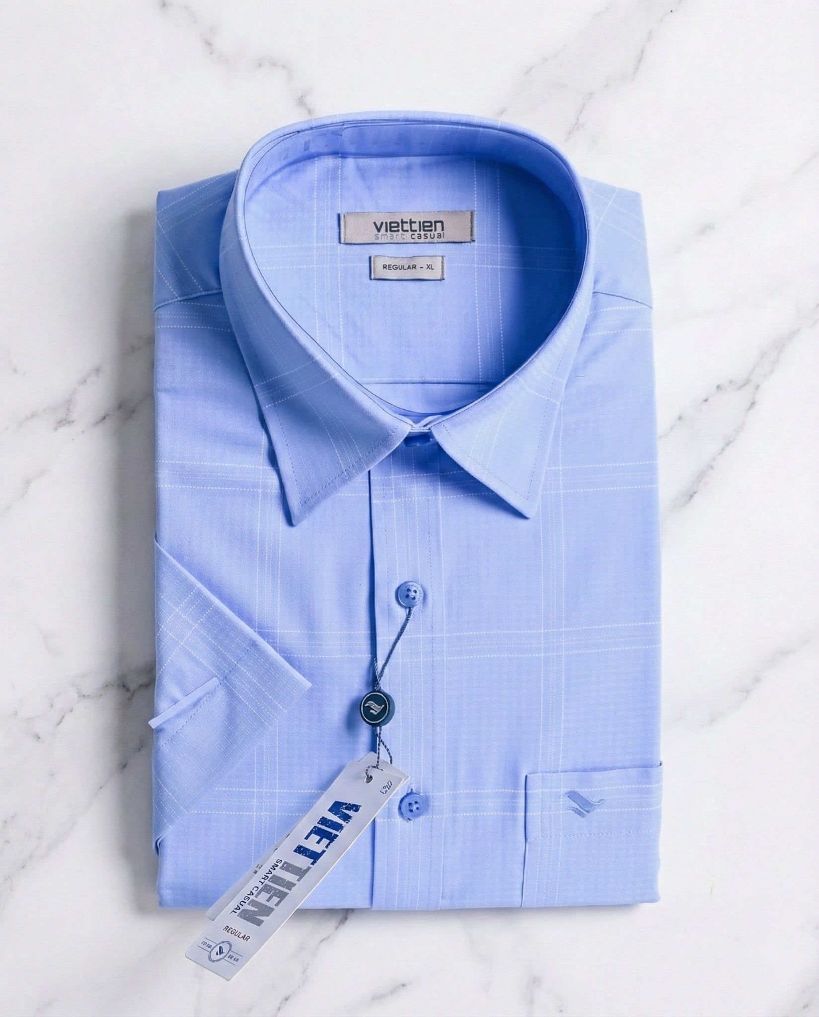  Áo sơ mi tay ngắn Việt Tiến (S-2Xl) 