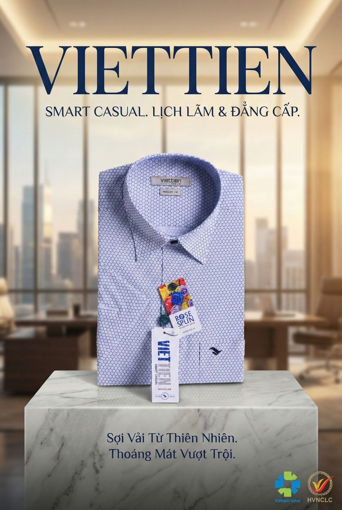  Áo sơ mi tay ngắn Việt Tiến (M-XL) 