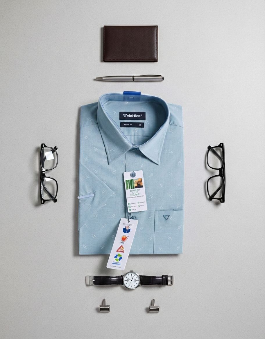  Áo sơ mi tay ngắn Việt Tiến (38-44) 