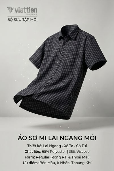 Áo sơ mi tay ngắn Việt Tiến (M-XL) 