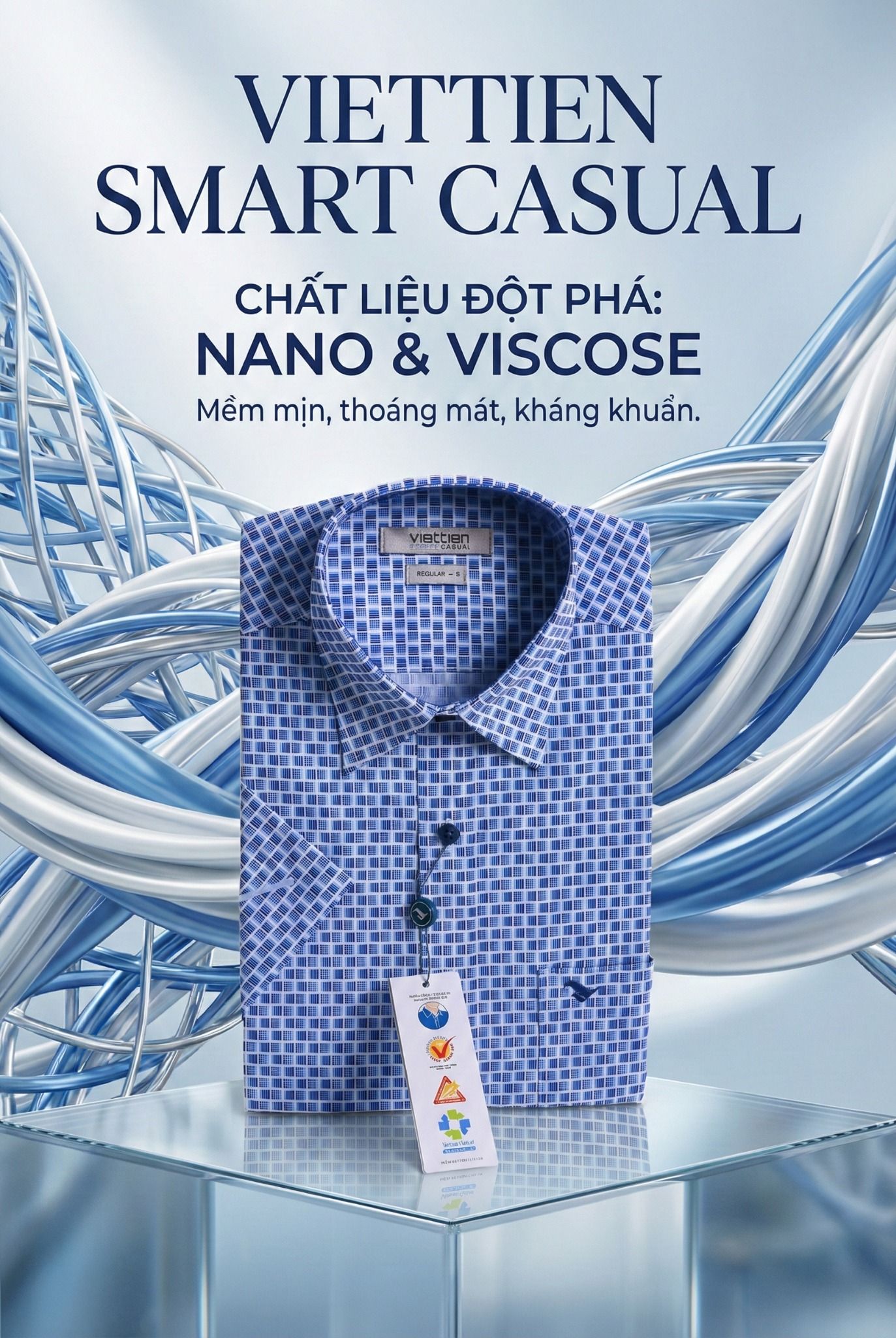  Áo sơ mi Việt Tiến tay ngắn (S-XL) 