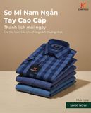  Áo sơ mi tay ngắn Khatoco Sale 350K ( giá tem 438k) 