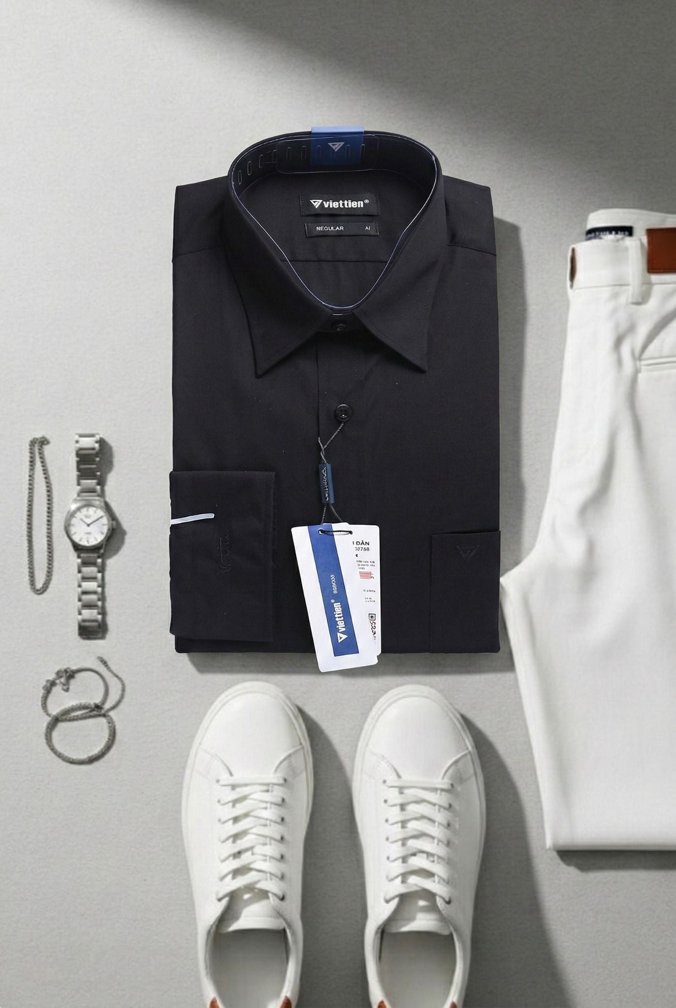  Áo sơ mi Việt Tiến tay dài (37-44) 