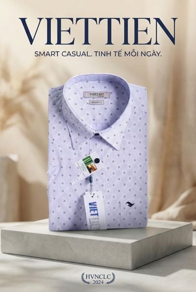  Áo sơ mi tay ngắn Việt Tiến size L 