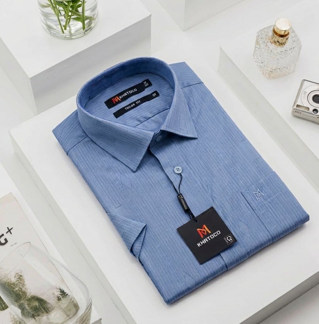  Áo sơ mi nam Khatoco tay ngắn(M-2XL) 