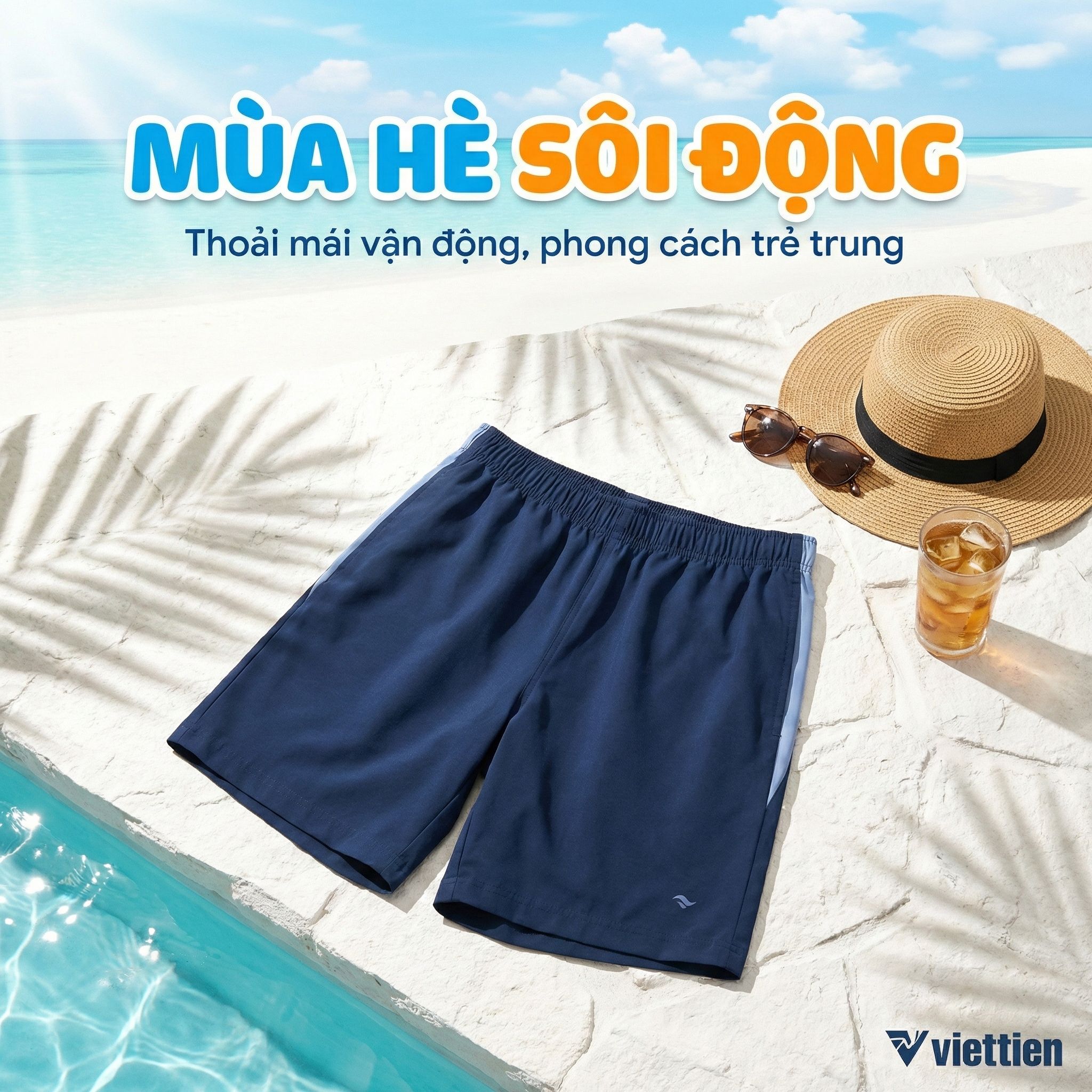  Quần đùi Việt Tiến sale off ( giá tem 160K) 