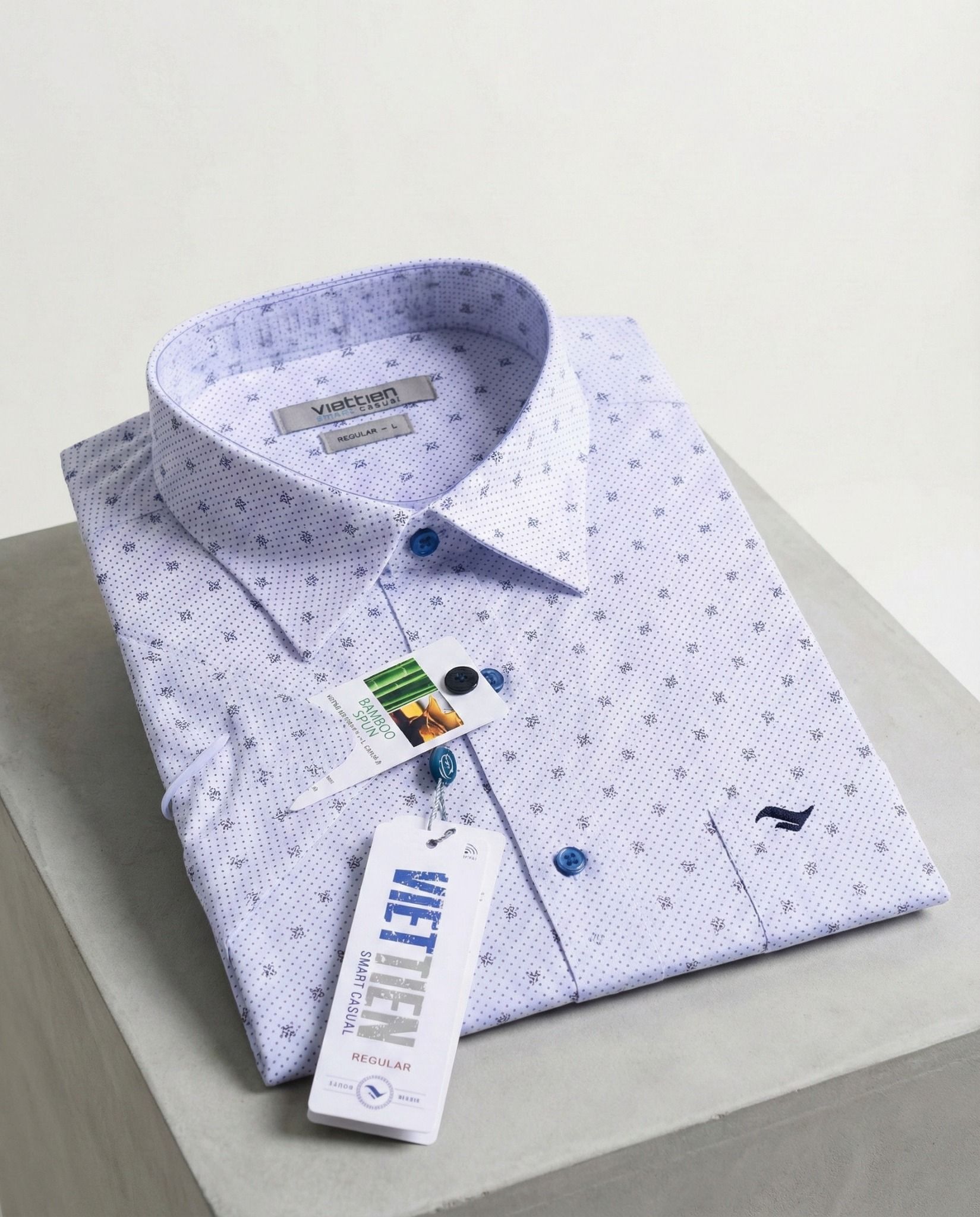  Áo sơ mi tay ngắn Việt Tiến size L 