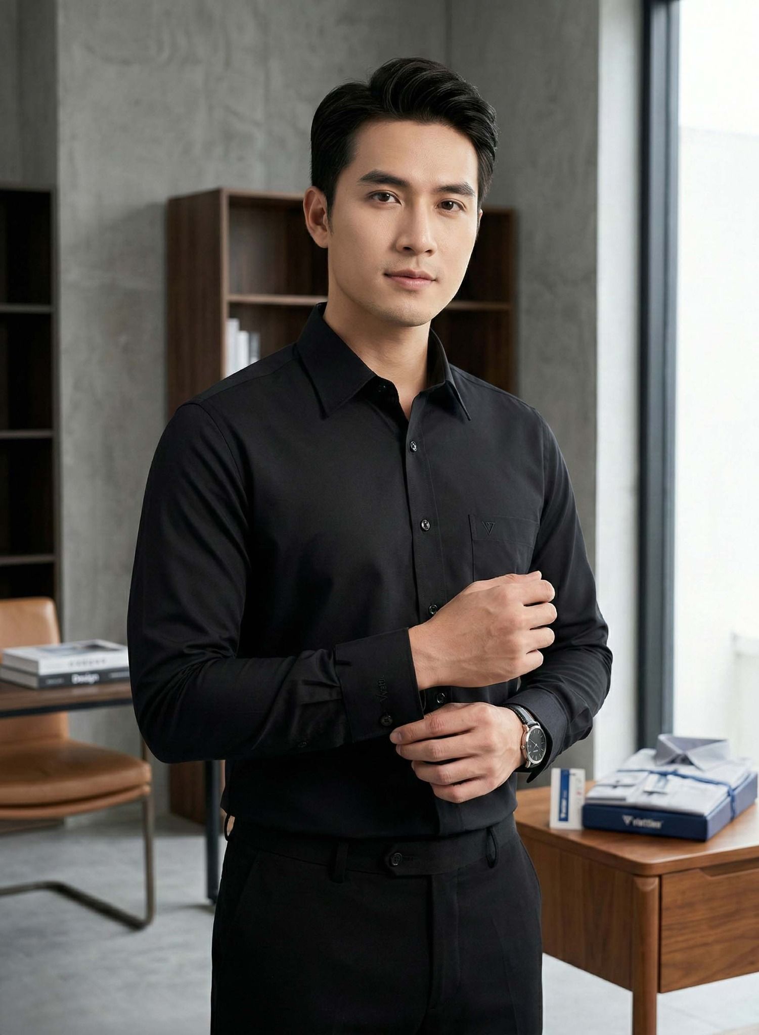  Áo sơ mi Việt Tiến tay dài (37-44) 