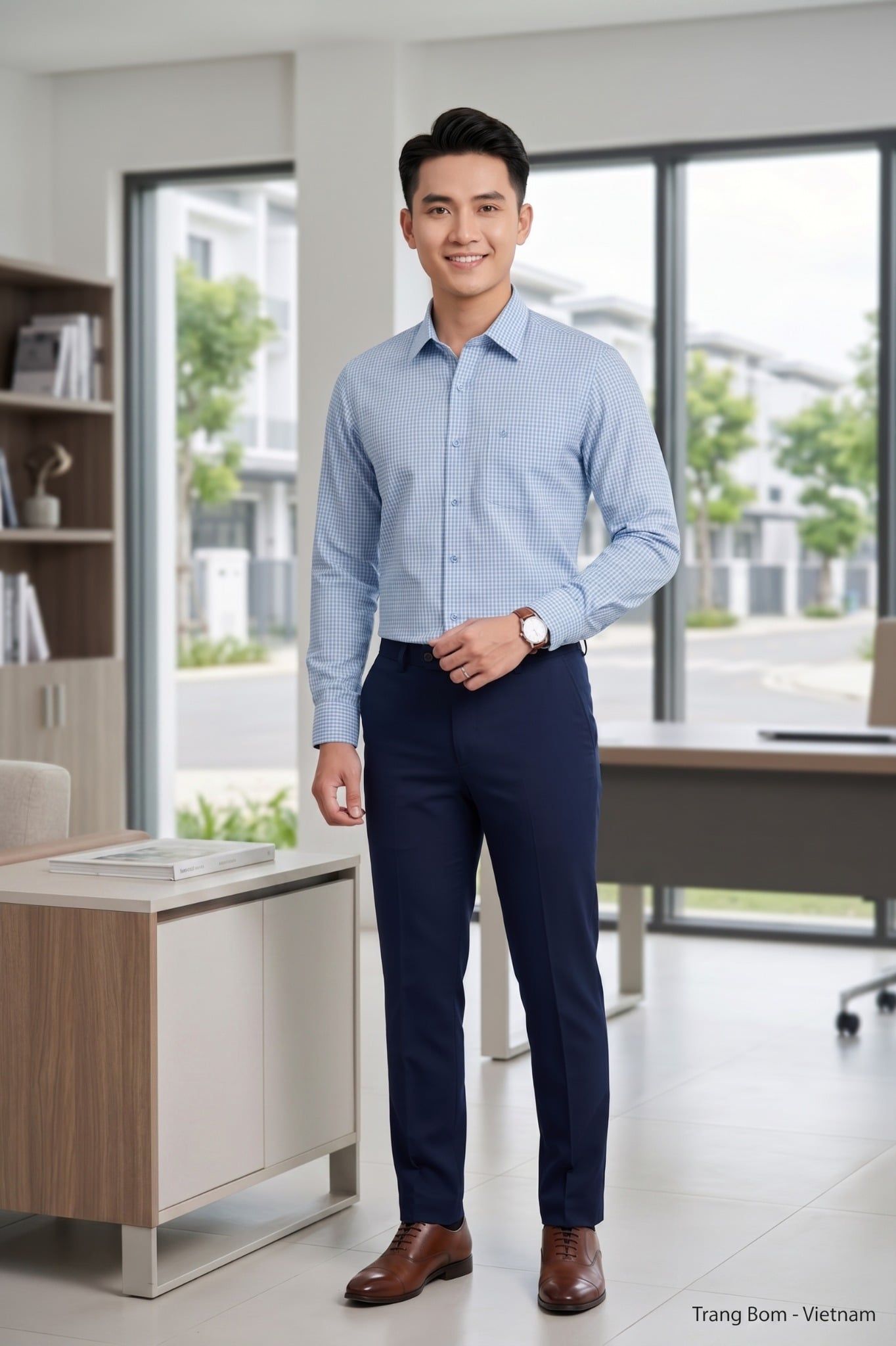  Áo sơ mi Việt tiến tay dài (38-44) 