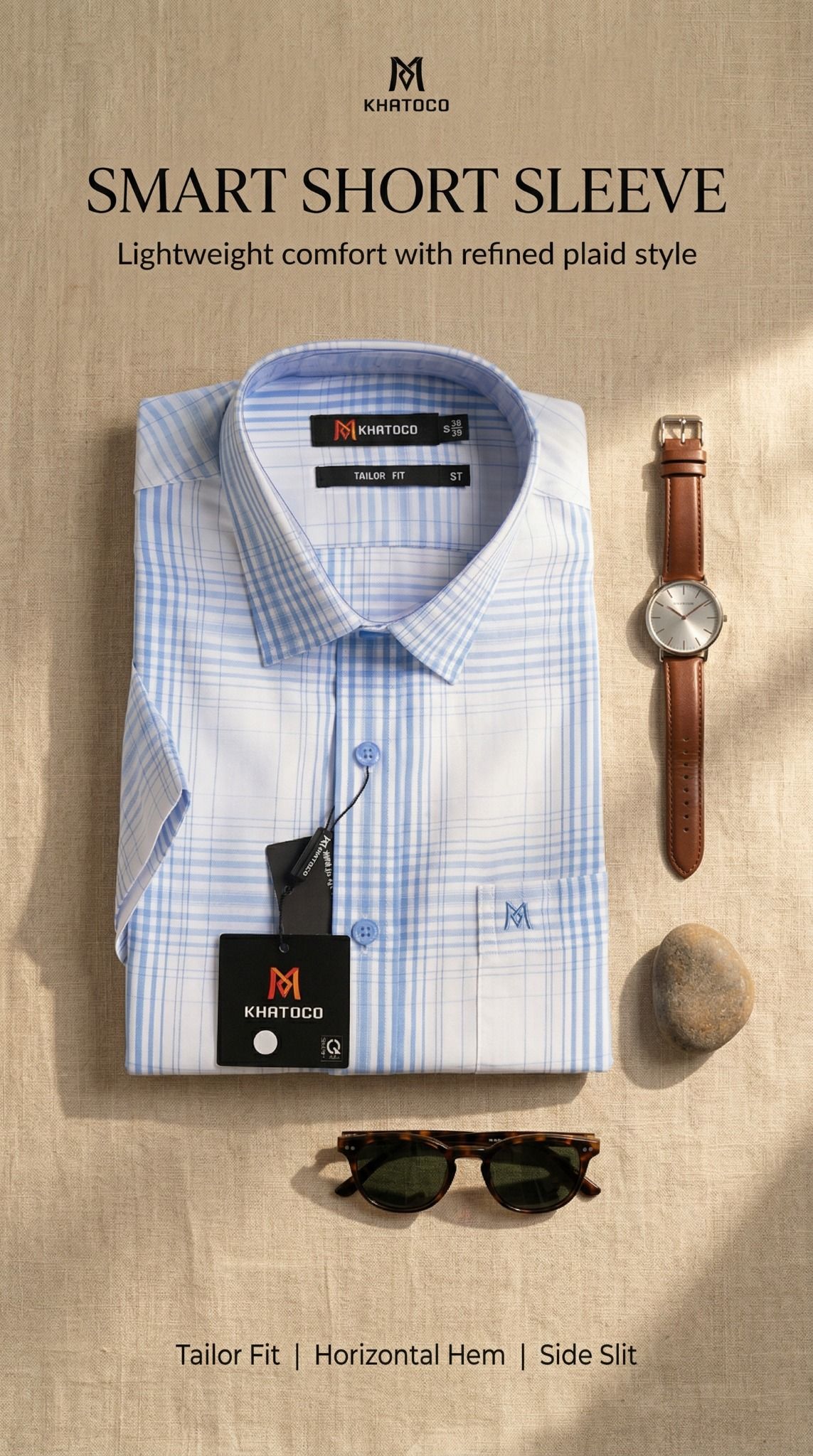  Áo sơ mi tay ngắn Khatoco Sale 310k ( giá tem438K)   (size S,XL,2XL) 