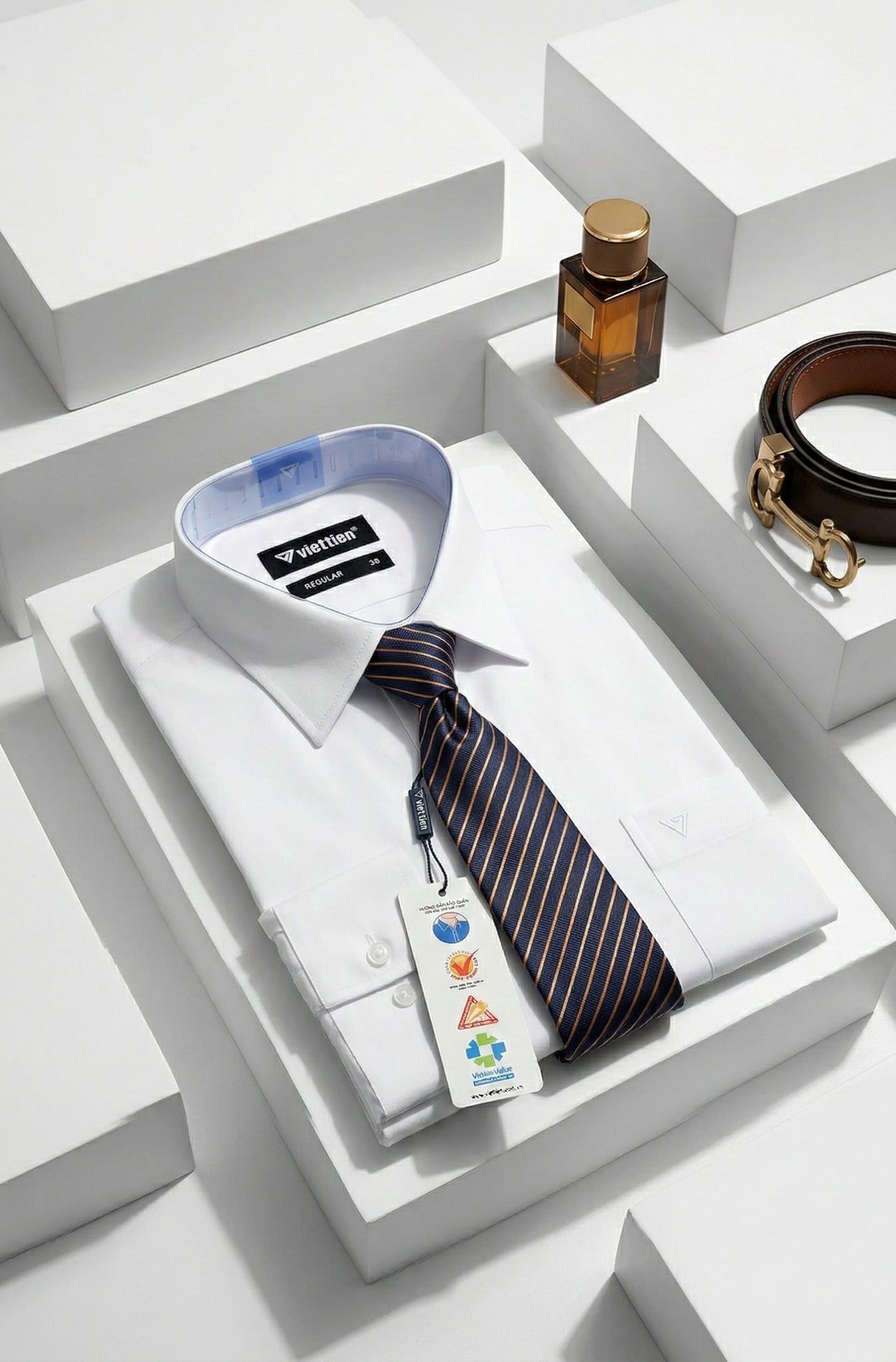  Áo sơ mi Việt Tiến trắng tay dài (size 37-46) 