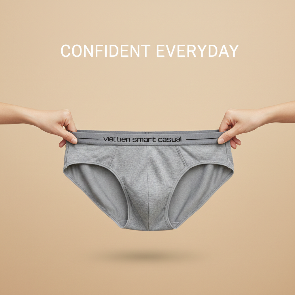  Quần lót Việt Tiến GREY MELANGE/M ( S-2XL) 