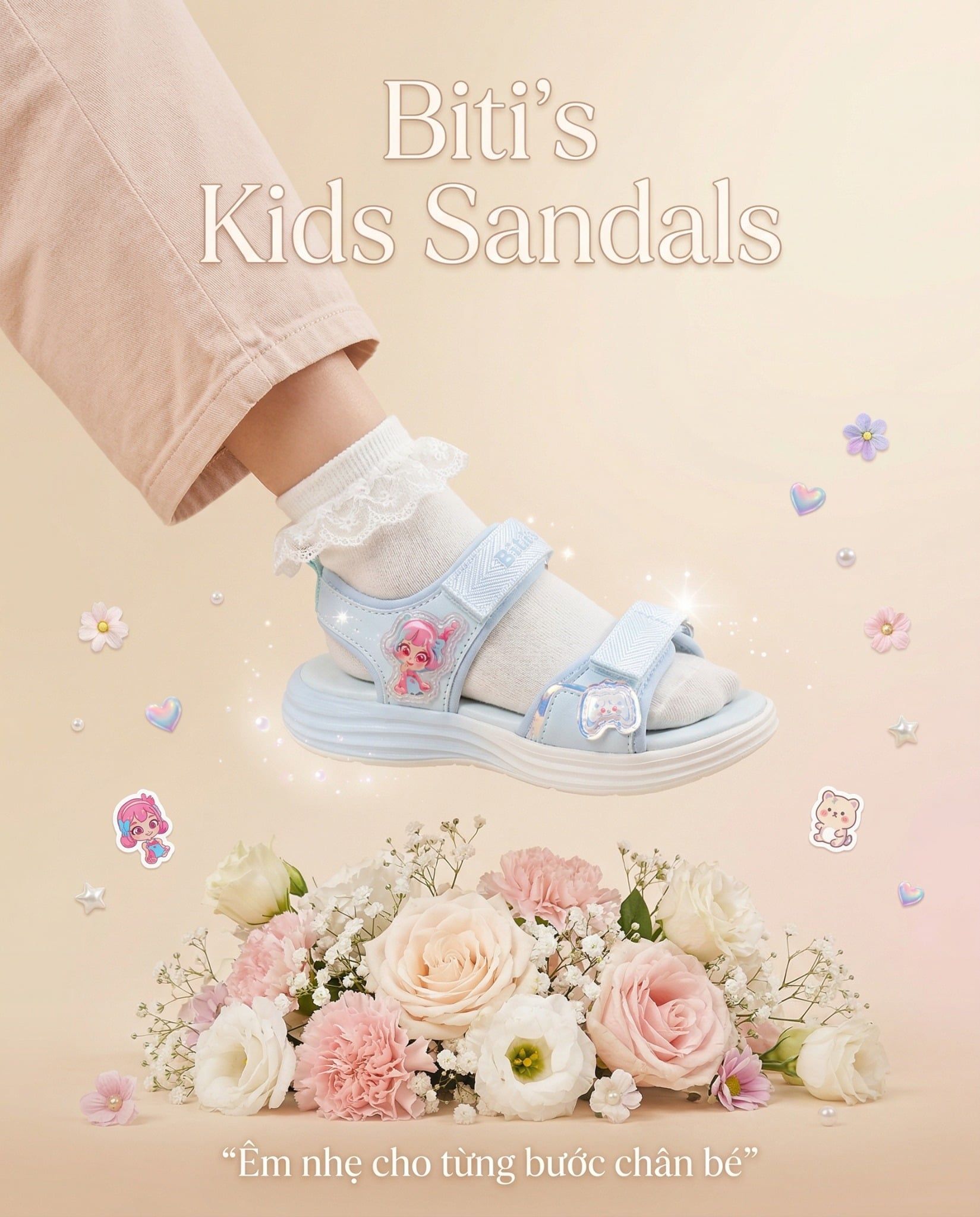  Sandal Biti's bé gái (28-37) 