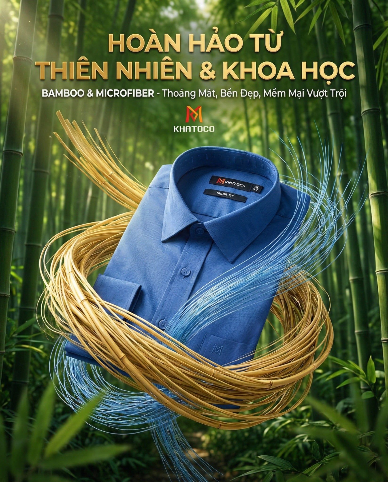  Áo sơ mi nam Khatoco tay dài (M-2XL) 