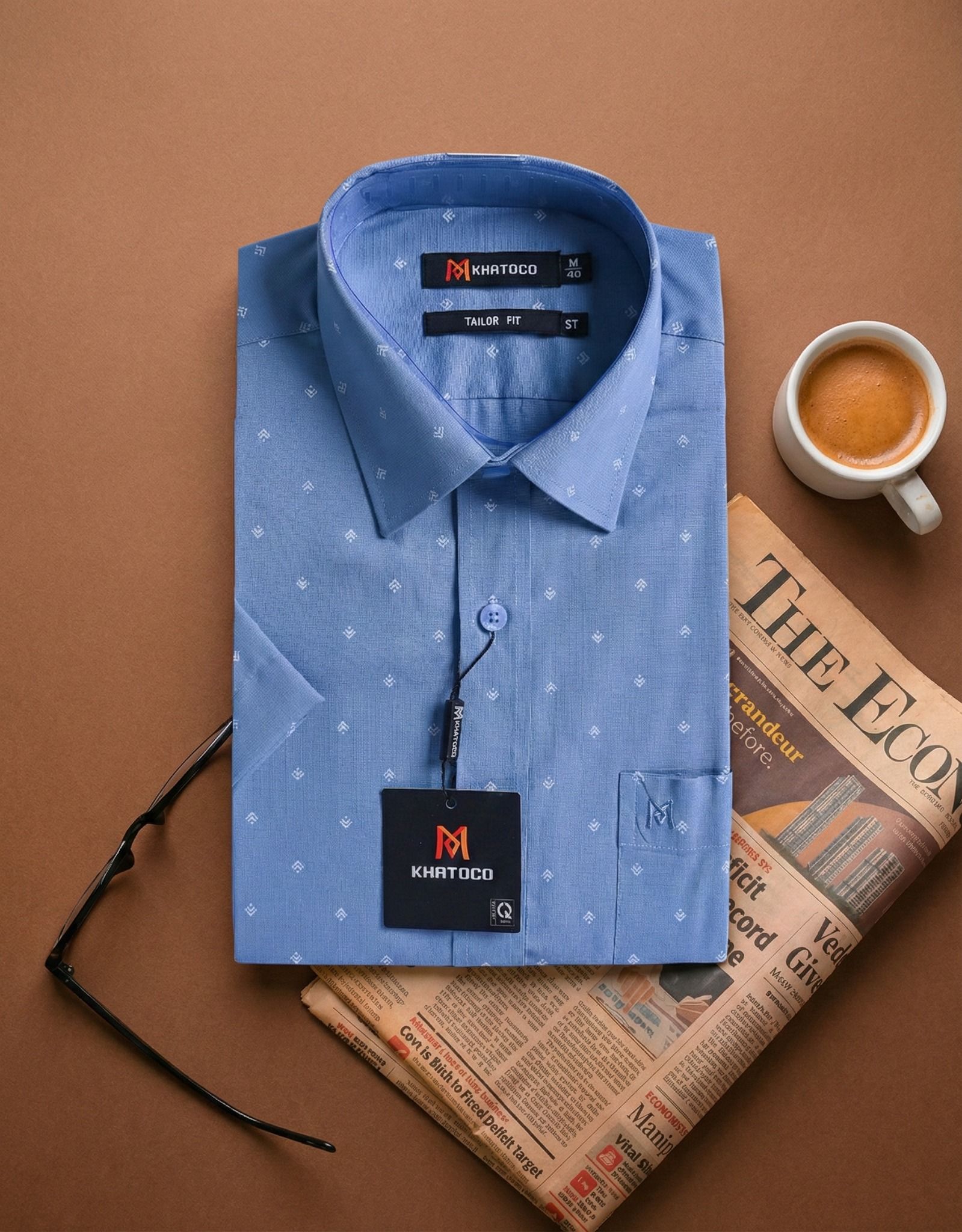  Áo sơ mi tay ngắn Khatoco (M-3XL) 