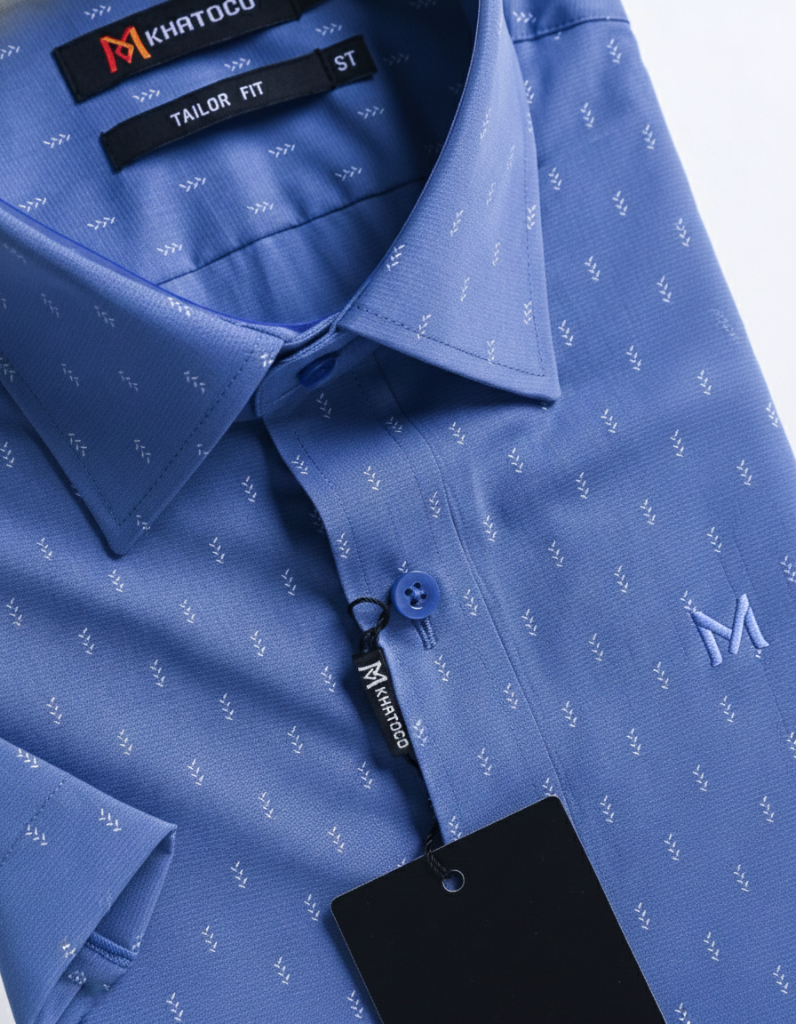  Áo sơ mi tay ngắn Khatoco (M-3XL) 