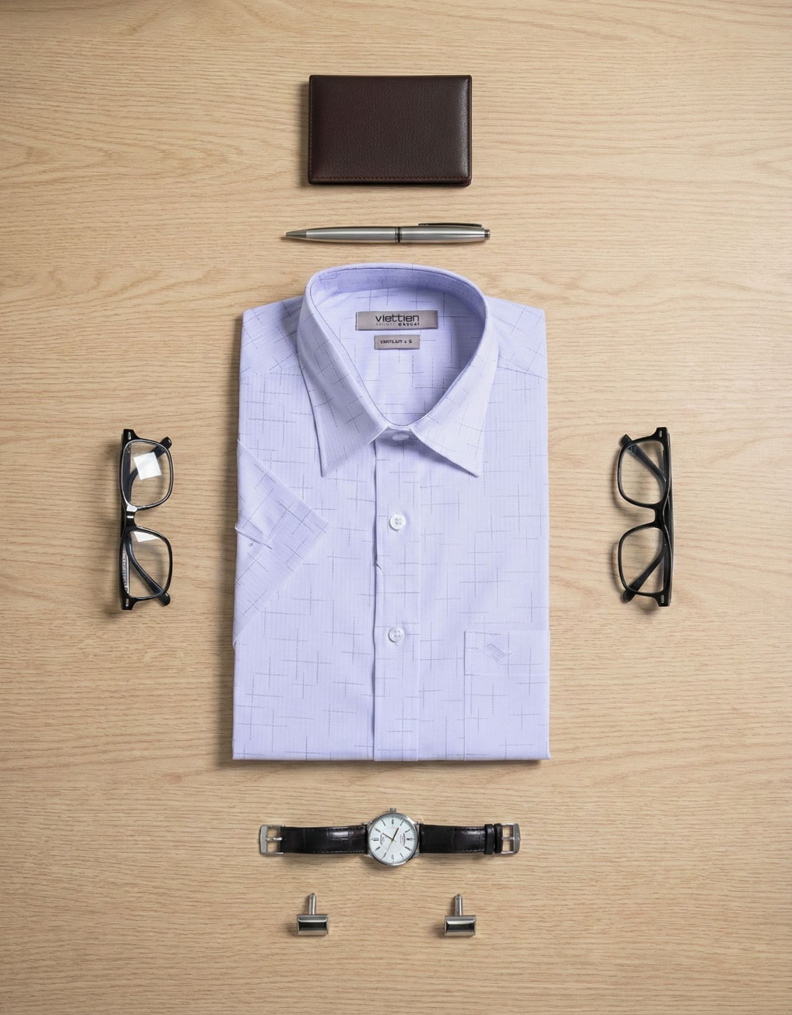  Áo sơ mi Việt Tiến tay ngắn (S-XL) 