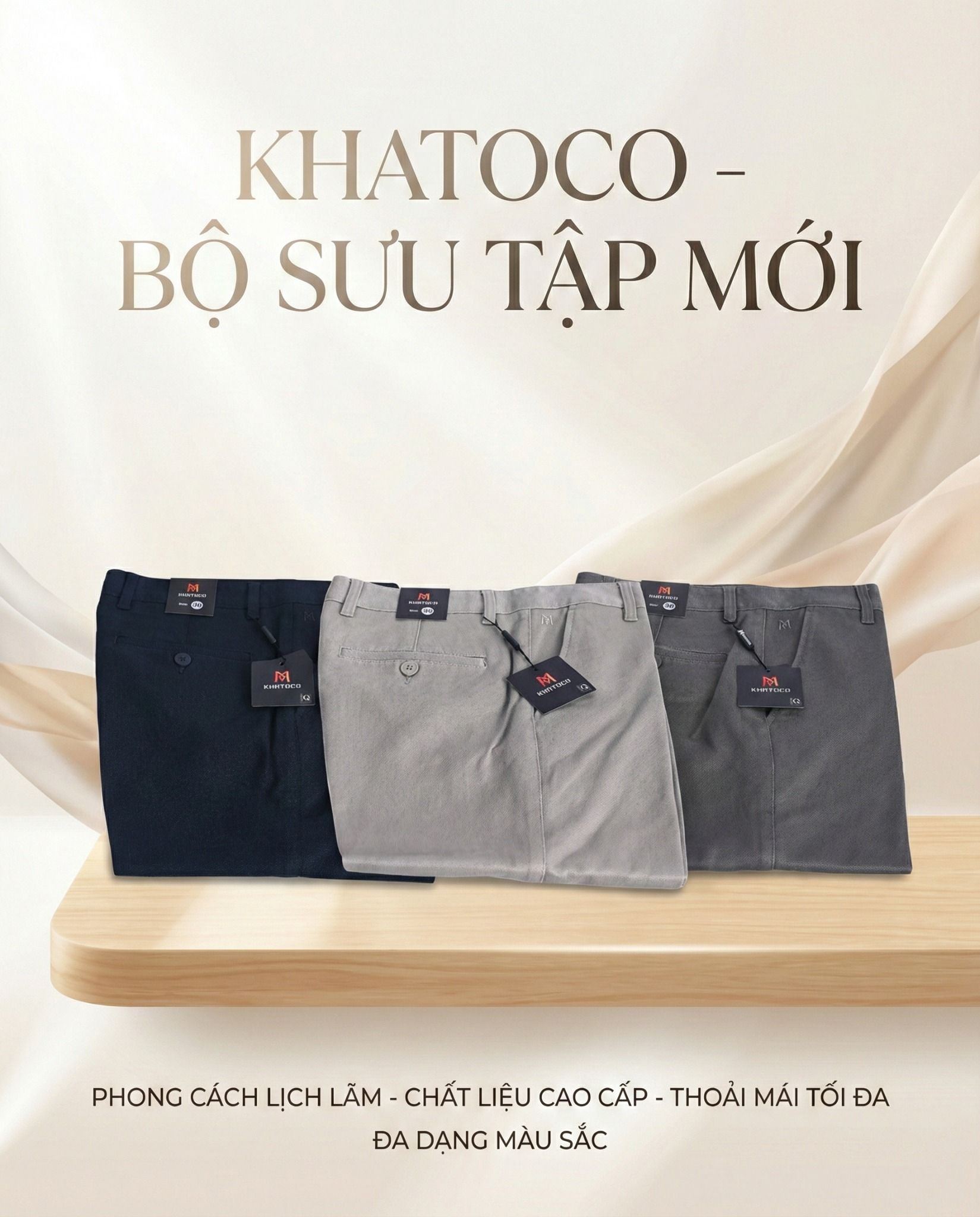  Quần dài Kaki nam Khaoco (29 - 37) 