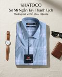  Áo sơ mi tay ngắn Khatoco Sale 350k ( giá tem 438k) (Size S) 