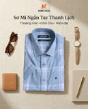  Áo sơ mi tay ngắn Khatoco Sale 350k ( giá tem 438k) (Size S) 
