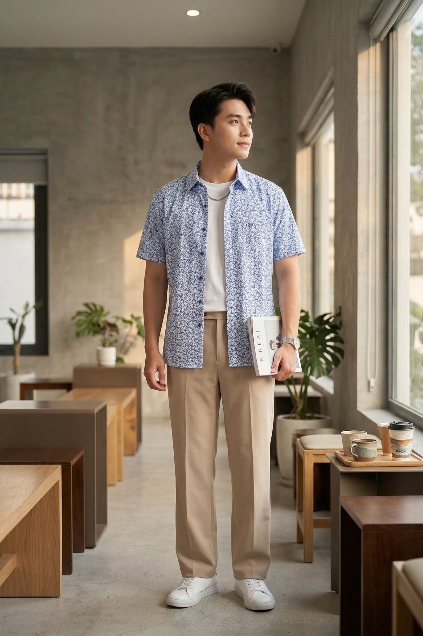  Áo sơ mi tay ngắn Khatoco Sale 430k giá tem (538k) (S-2XL) 