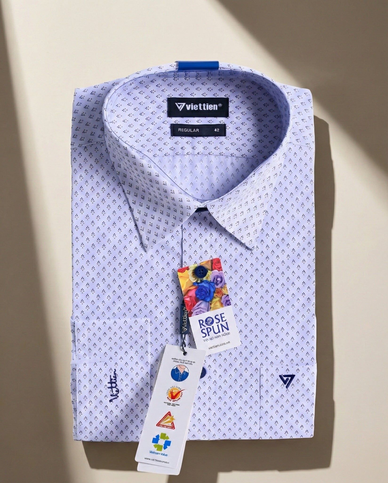  Áo sơ mi Việt Tiến tay dài (38-43) 