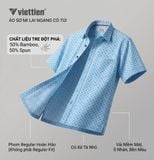  Áo sơ mi tay ngắn Việt Tiến ( M-XL) 
