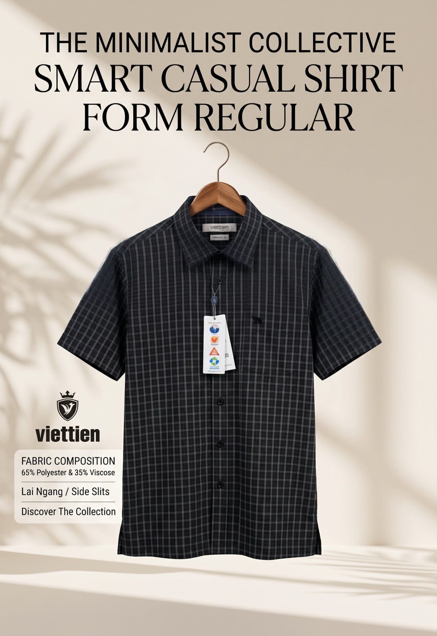  Áo sơ mi tay ngắn Việt Tiến (M-XL) 