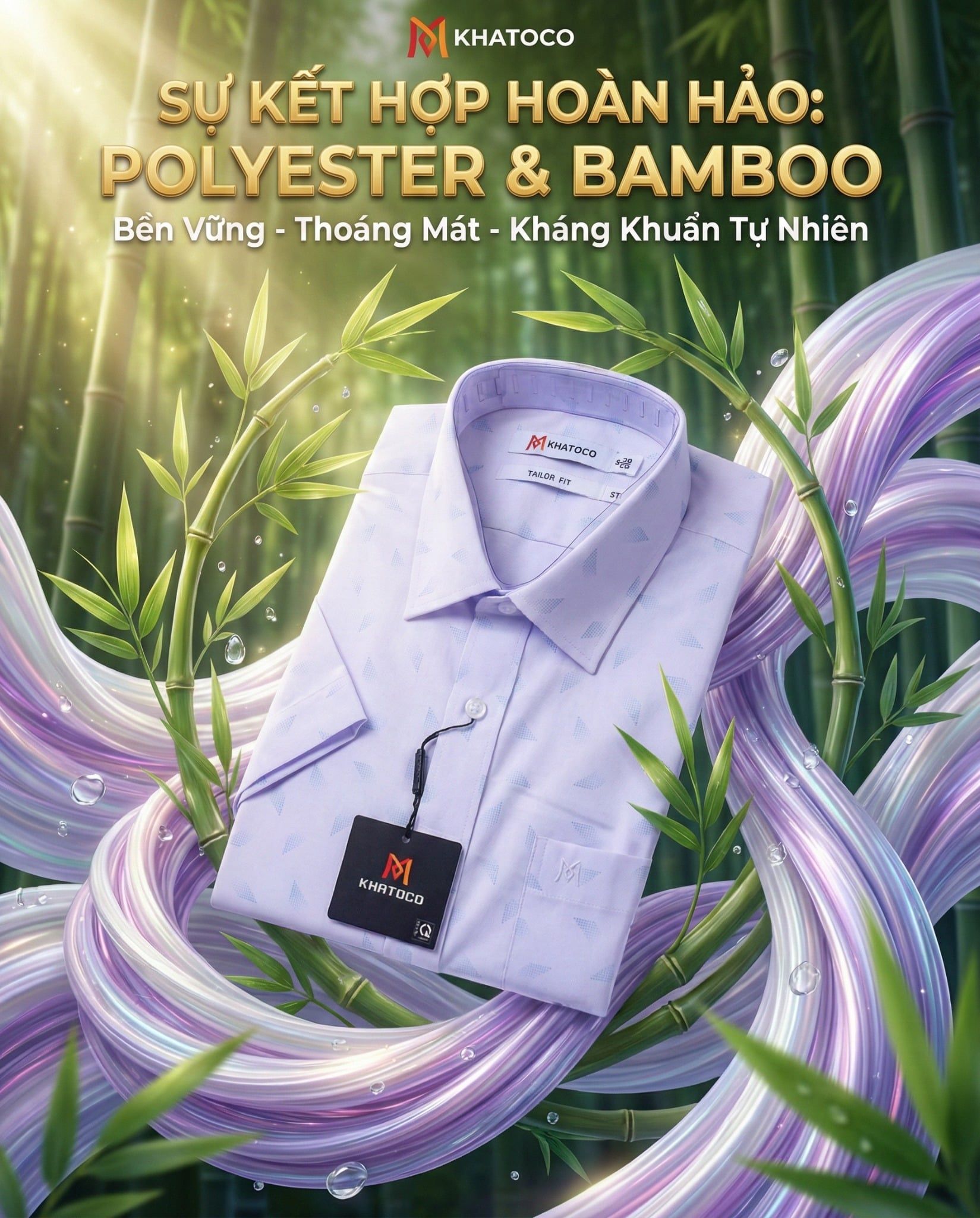  Áo sơ mi nam Khatoco tay ngắn (M-3XL) 