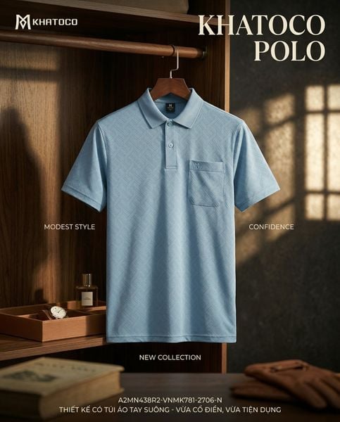  Áo thun nam Polo Khatoco sale off 30% (M-2XL) 