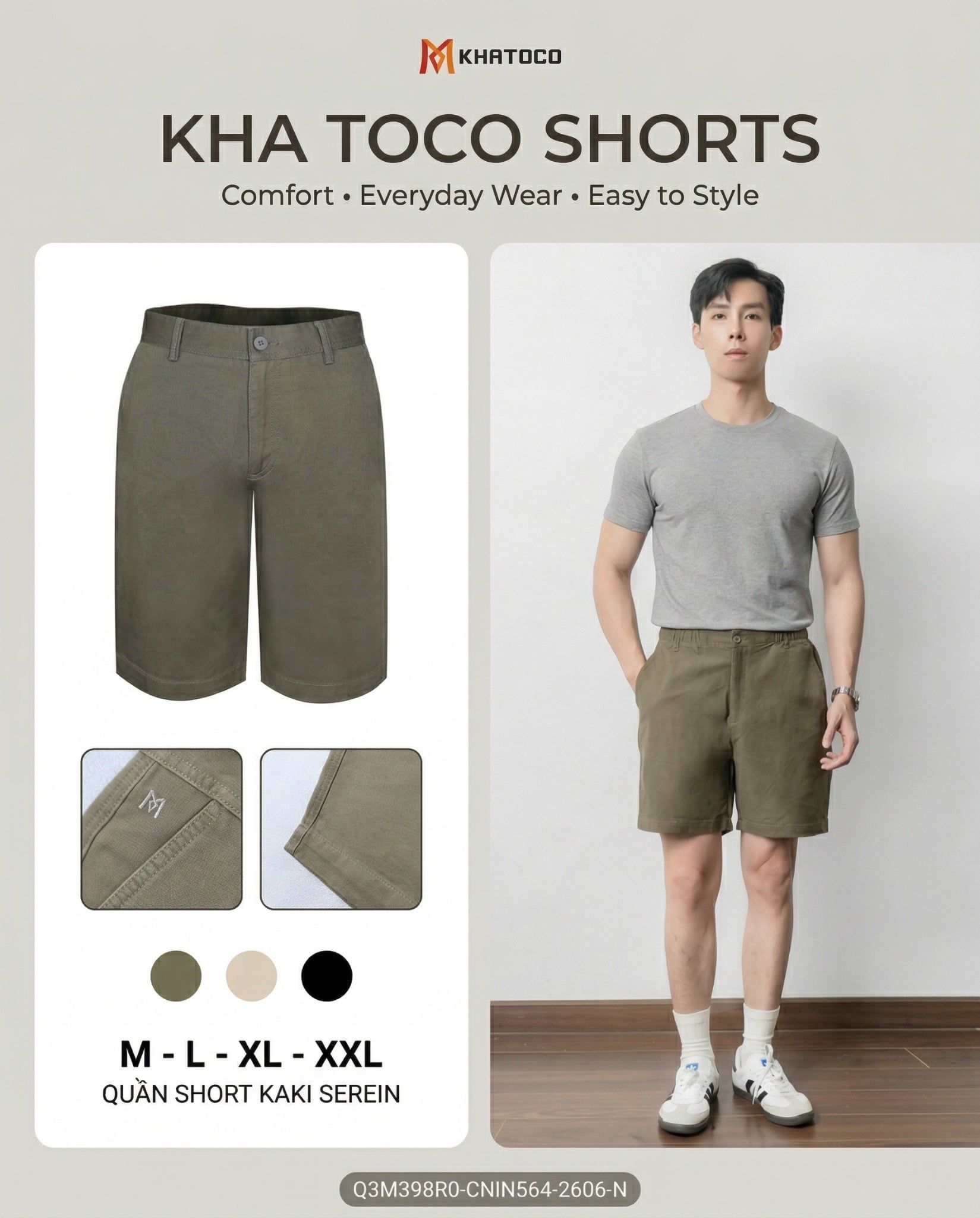  Quần short nam Khatoco (30-38) 