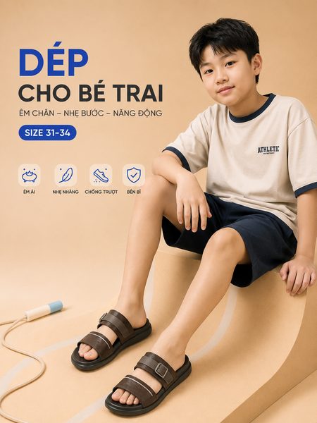  Dép quai ngang trẻ em (31-34) 