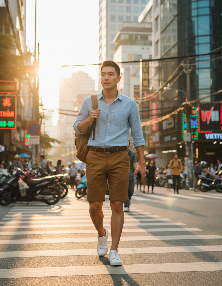  Quần short Kaki Việt Tiến sale off 290k ( giá tem 650k) 